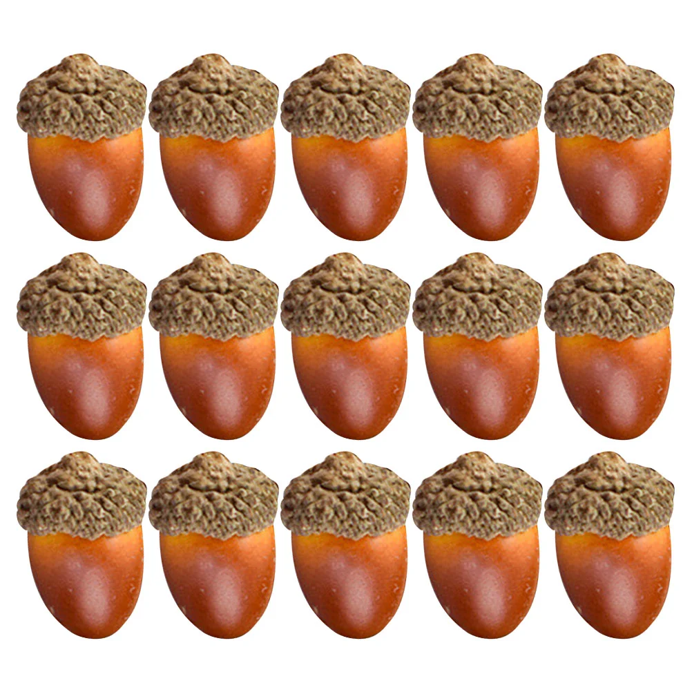 50 Pcs Artificial Acorn DIY Xmas Tree Pendants Photography Acorns Miniature Christmas Ornament Decorations