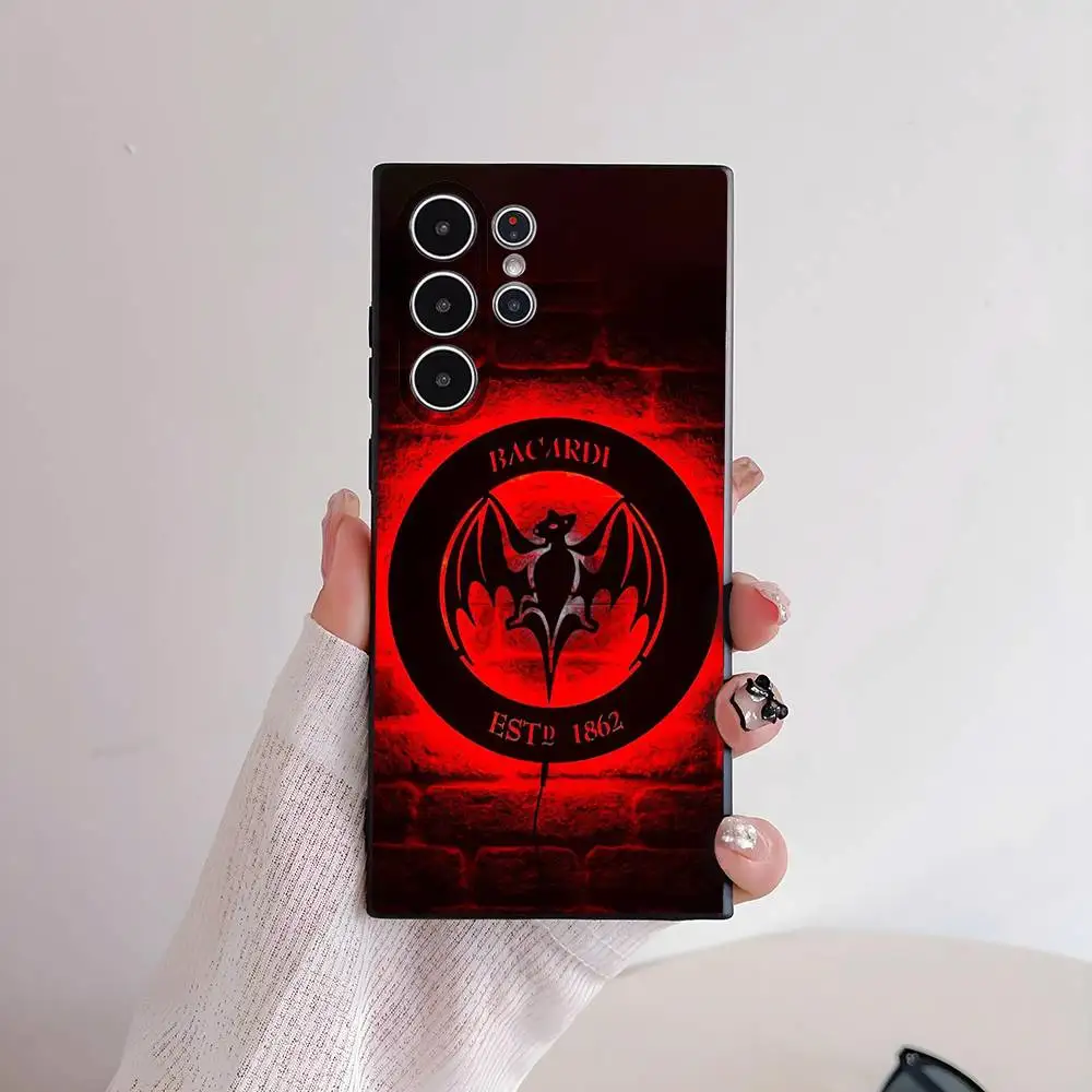 Bacardi Rum مصاص دماء الخفافيش جراب هاتف الهاتف S21 S22 S23 S24 S25 FE زائد الترا بولي TPU لينة إلى الجلد ودية #3