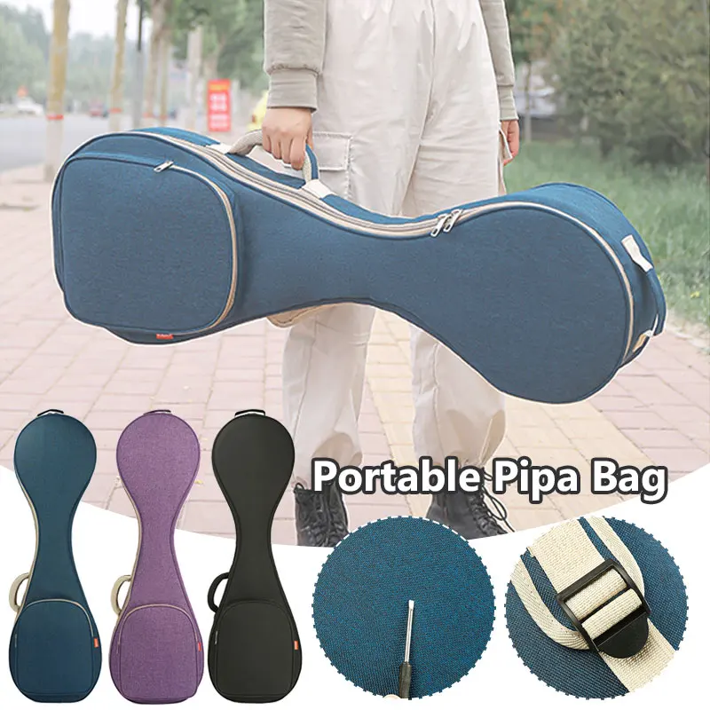 Large Shockproof Pipa Carrying Case for Adults and Children, Storage Bag, Musical Instrument Pouch, Universal Holder Bag