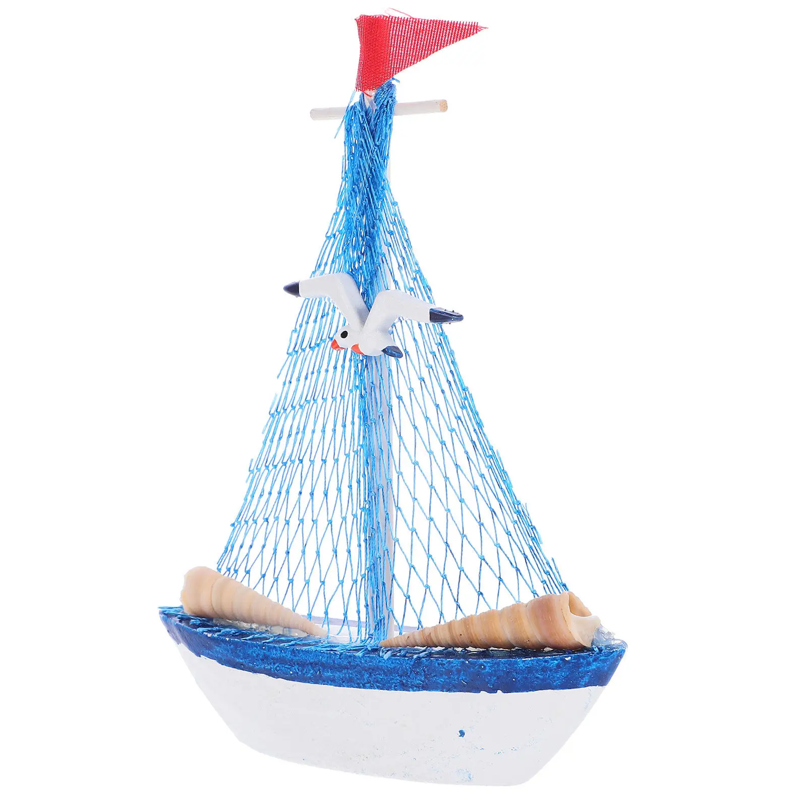 

Wooden Sailing Boat Nautical Decor Mediterranean Style Vintage Wooden Sailboat Ornament Tabletop Beach House Interior Decoration