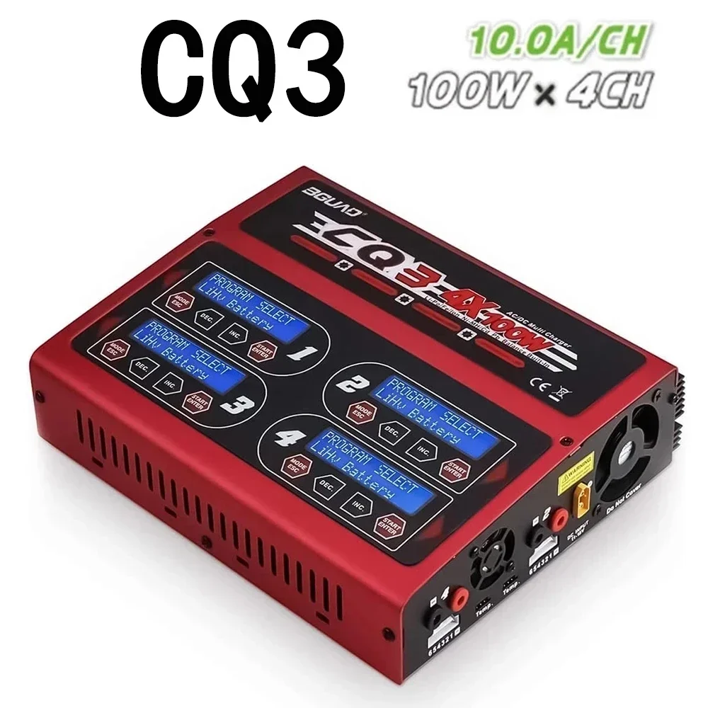 

BGUAD CQ3 100W 10A 1-6S AC100-240V DC11.0V-18.0V Balance Charger With JST_XH Adapter Board for LiPo LiFe NiMH NiCd Battery