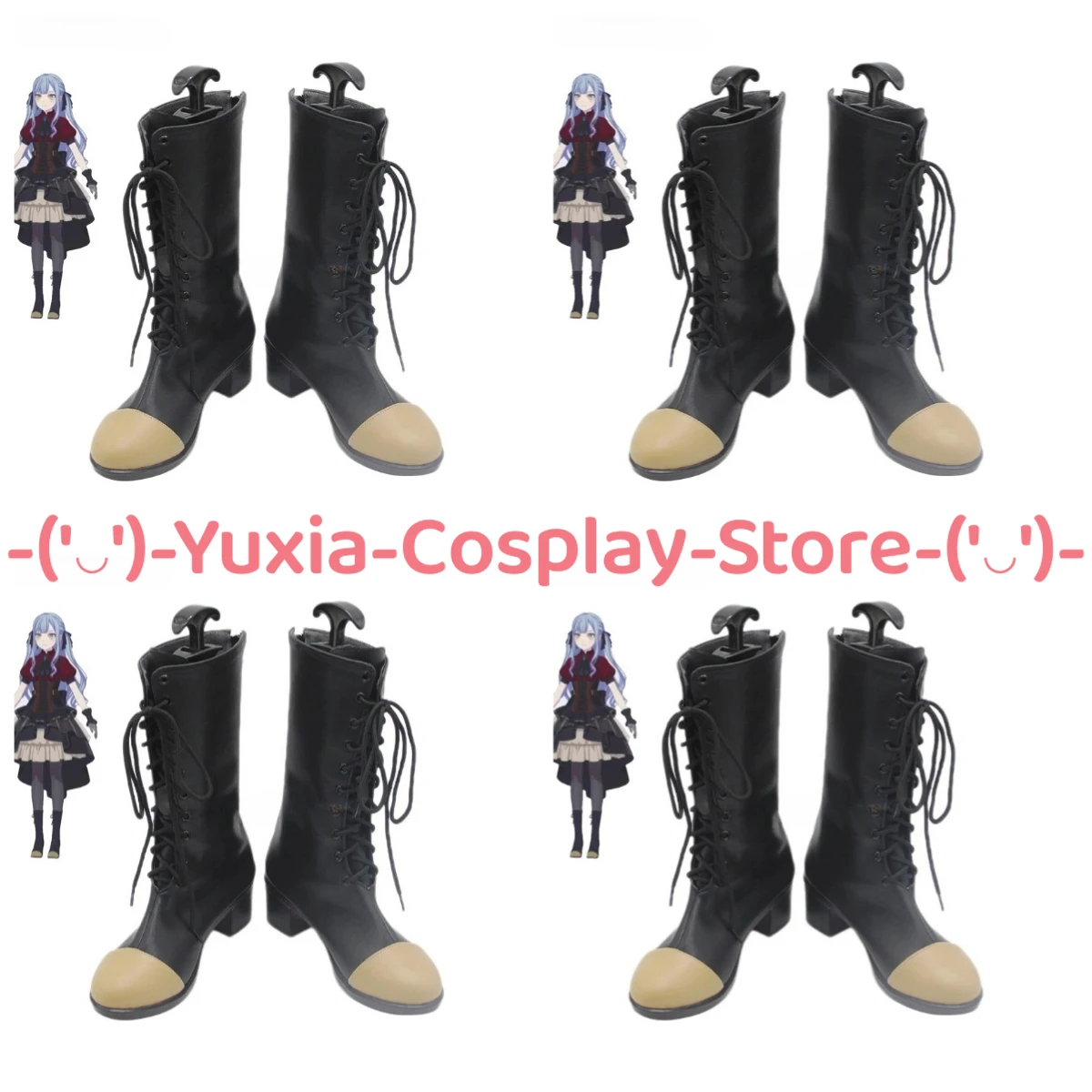 

Yuxiacosplay! BanG Dream Sakiko Togawa Cosplay Shoes Anime Game Character Prop PU Leather Boots Halloween Carnival Party Costume