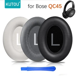 KUTOU Replacement Ear Pads Cushions for Bose QC45 QuietComfort 45 Headphone Softer Protein Leather Earpads