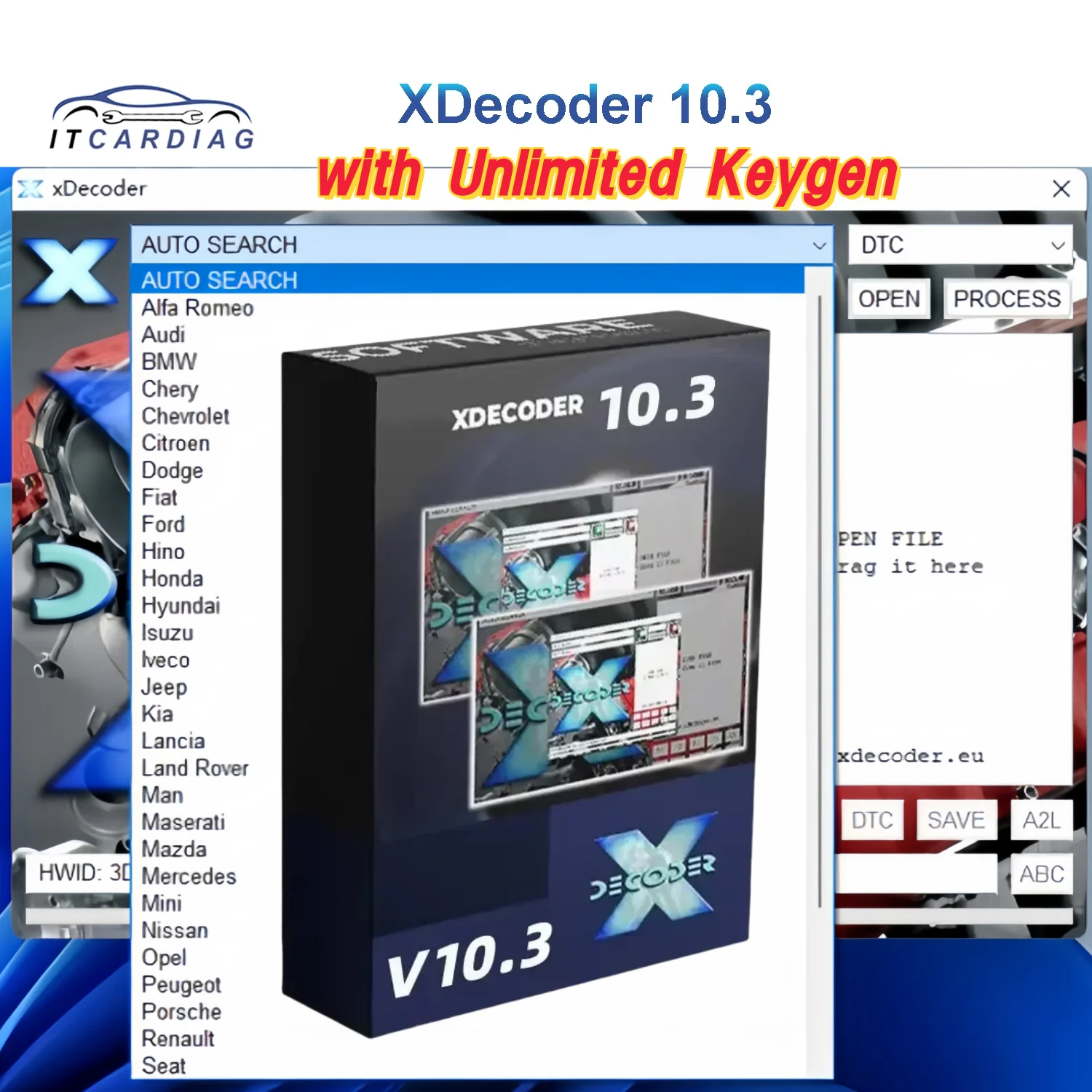 

2025 New XDecoder 10.3 DTC Remover+OFF Delete Software Disable Error off DTCRemover Auto Reparatie Tools softw for many Laptops