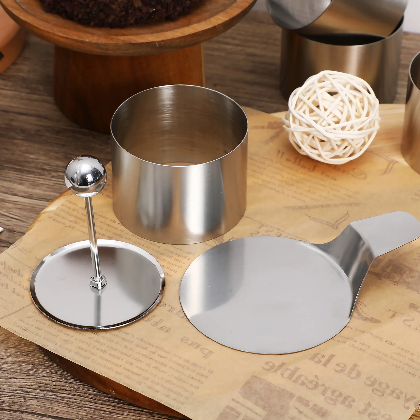 

1 Set Stainless Steel Round Mousse Baking Dessert Ring Kit Home Kitchen Tool Easy Demolding Perfect Shape Small Party Cooking