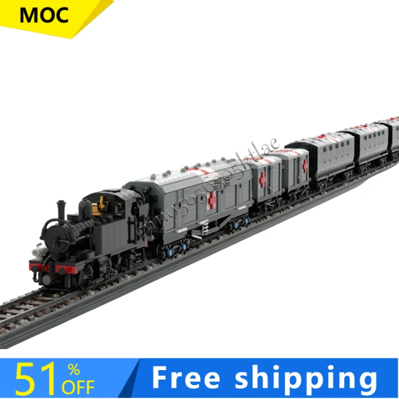 

1065 деталей MOC City Engineering: Скорая помощь для перевозки раненых, модель-конструктор, креативная детская игрушка, подарок на день рождения