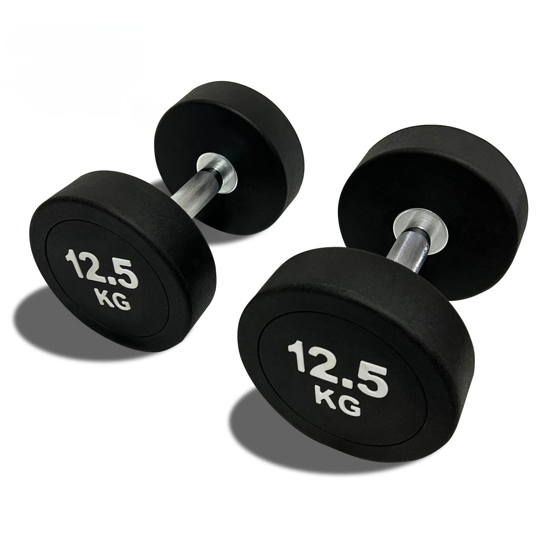 

Round-headed rubber dumbbell gym weight lifting equipment rubber dumbbell