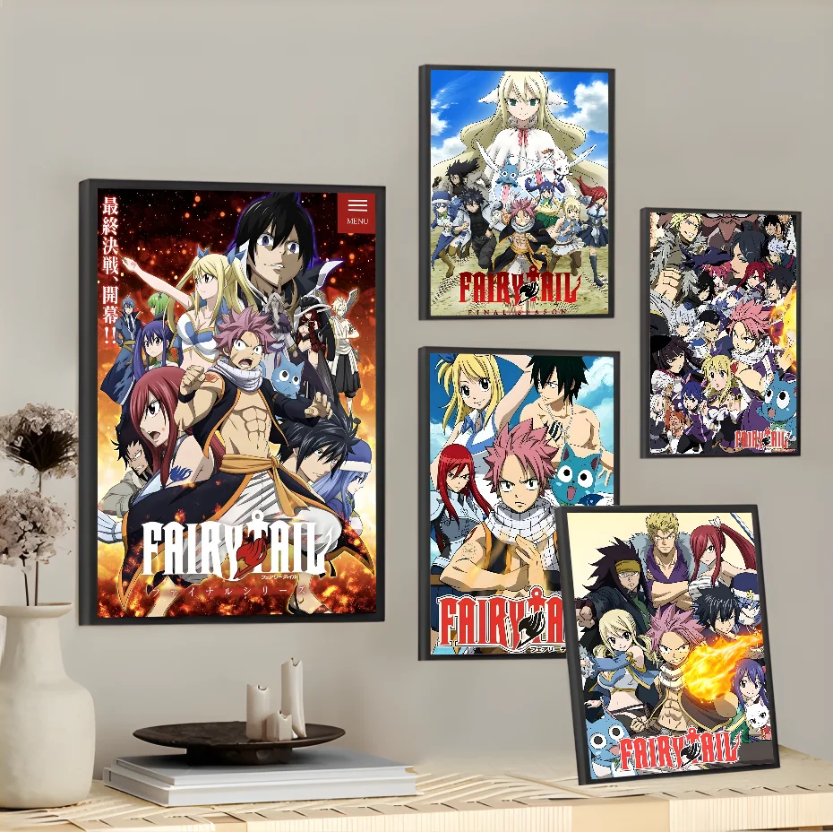 1 قطعة أنيمي F-الجنية الذيل ملصق رائع ملصقات مقاوم للماء جدار الفن لغرفة المعيشة غرفة الرجعية ديكور هدية طباعة عالية الجودة #3