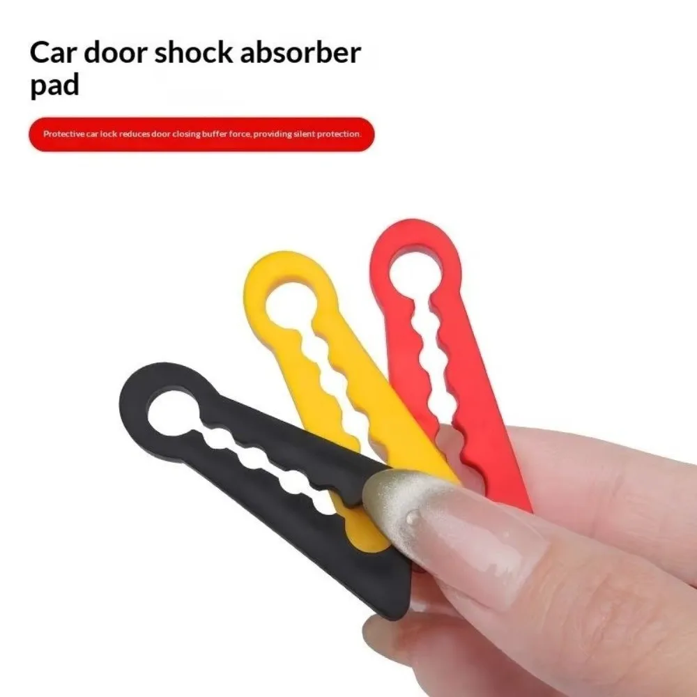 4Pcs Silicone Car Door Shock Absorber Soundproofing Seal Door Lock Cover Shock Absorption Sound Reduction