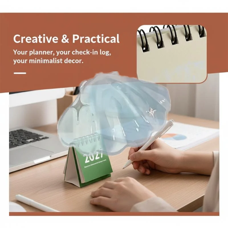 New 2027 Vintage Minimalist Monthly Desk Calendar With Memo Notes For Home Office School Planning