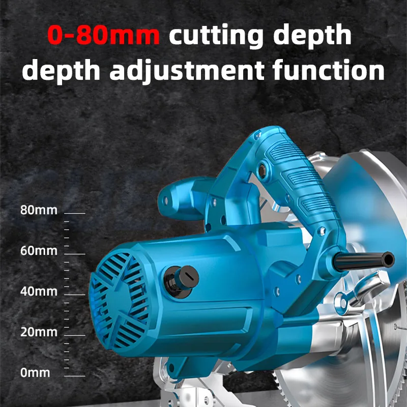 Hand Held Electric Circular Saw 7-inch Thick Aluminum Body Special Woodworking Table Saw Reversible Saw Wood Cutting Tool