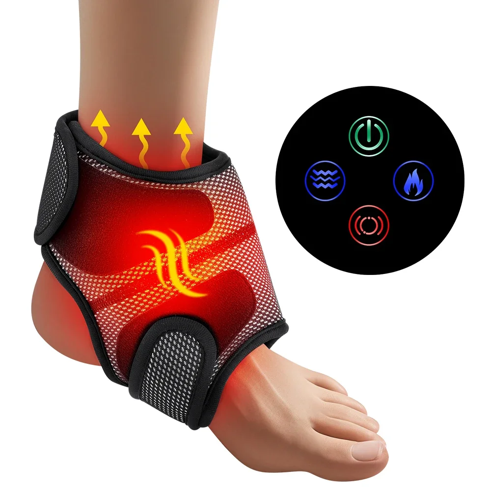 Electric Ankle Foot Massager with Vibration And Hot Compress Smart Air Pressure Multifunctional Brace for Relaxation And Support