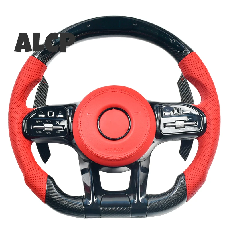 

Customized Real Carbon Fiber Steering Wheel for Mercedes-Benz AMG W205 W204 E300 W213 G500 W212 C63 S63 2009-2021 Old To New