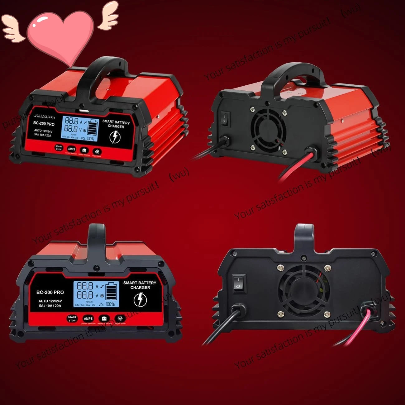 ZOCI-12/24v battery 10/20/25/30A car intelligent repair lithium lead oxide battery charger