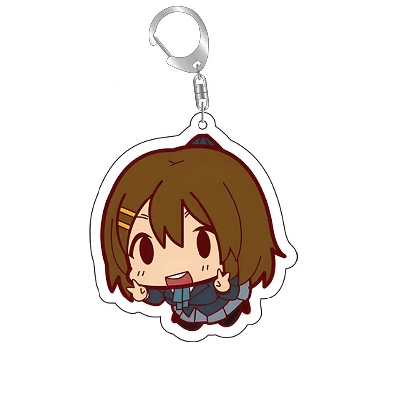 K-ON! Hirasawa Yui Akiyama Mio Acryic Anime Keychain Cartoon Keyring Bag Parts & Accessories