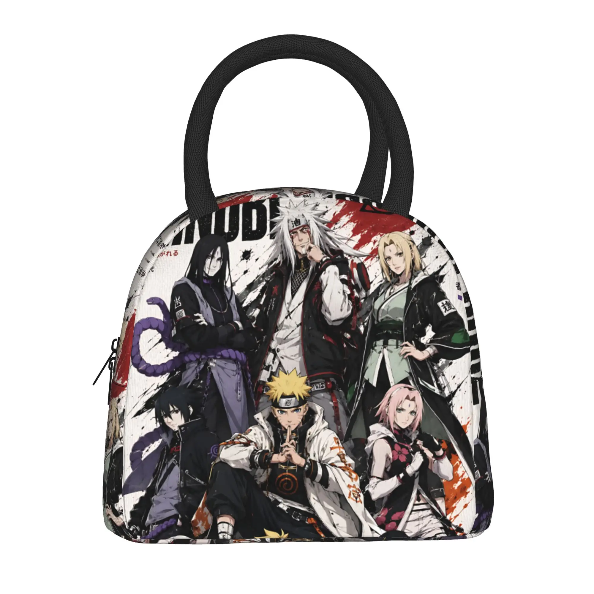 Naruto Anime Theme Handbag Insulated Lunch Bag Ice Pack Rice Bag  bolsa Student Bento Lunch Handbag
