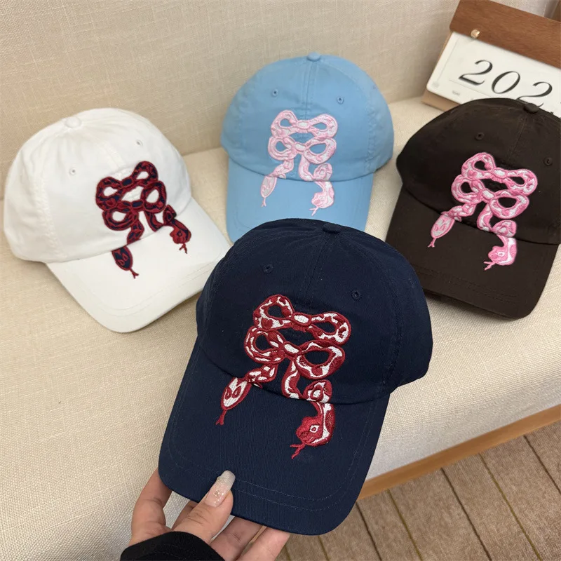 Women's Bowknot Soft-Top Baseball Cap Korean Niche Street Fashion Brand Casual Accessory for Stylish Look