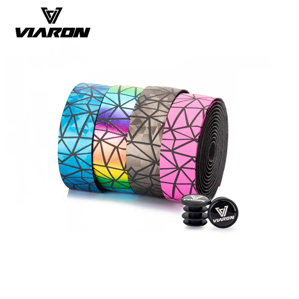 VIARON Ultralight Road Bike Handlebar Tape Cycling Shock Absorption Bicycle Accessories PU EVA Antislip Reflective Soft 1 pair