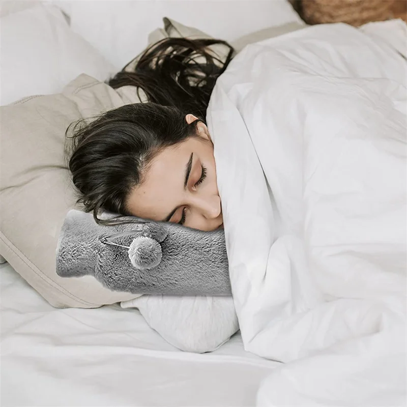 

Резиновая бутылка для горячей воды с крышкой, Длинные бутылки для горячей воды, сумки, поясная сумка для грелки рук для девочек, съемная сумка для снятия боли в руках