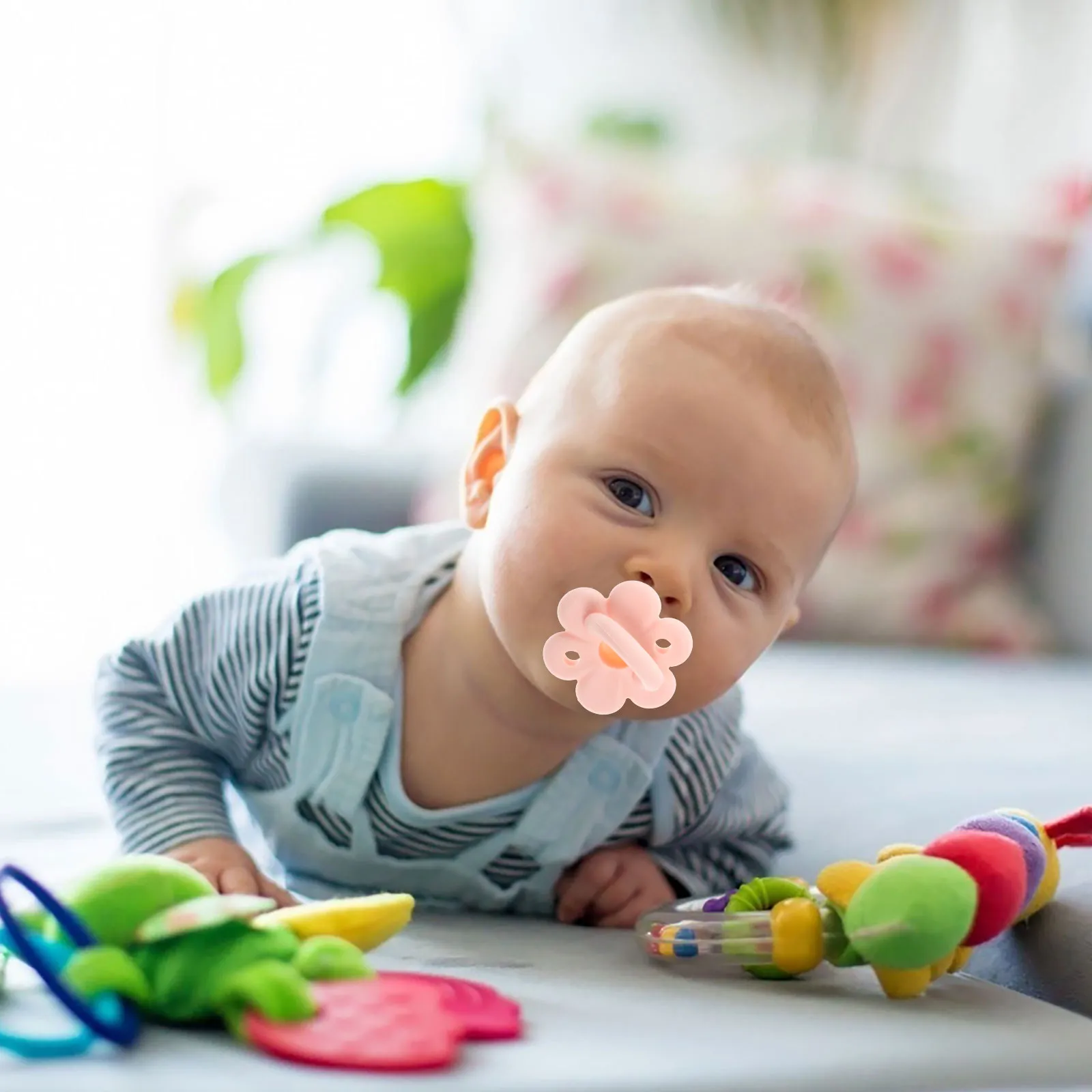 

2 шт. силиконовые соски-пустышки для новорожденных, успокаивающие, круглой формы, с цветочным дизайном, безопасные, эластичные, детские силиконовые соски-пустышки