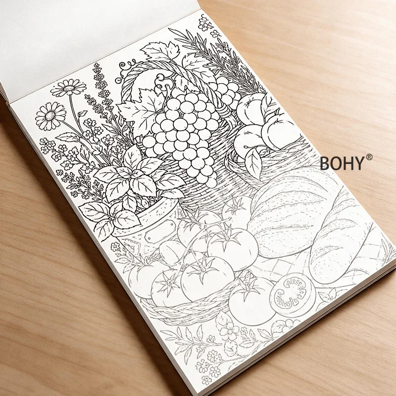 A 24 Page Adult Stress Relief Sketchbook with Intricate Thread Themes, Leisurely Hand Drawing To Pass The Time, Wonderful Gift