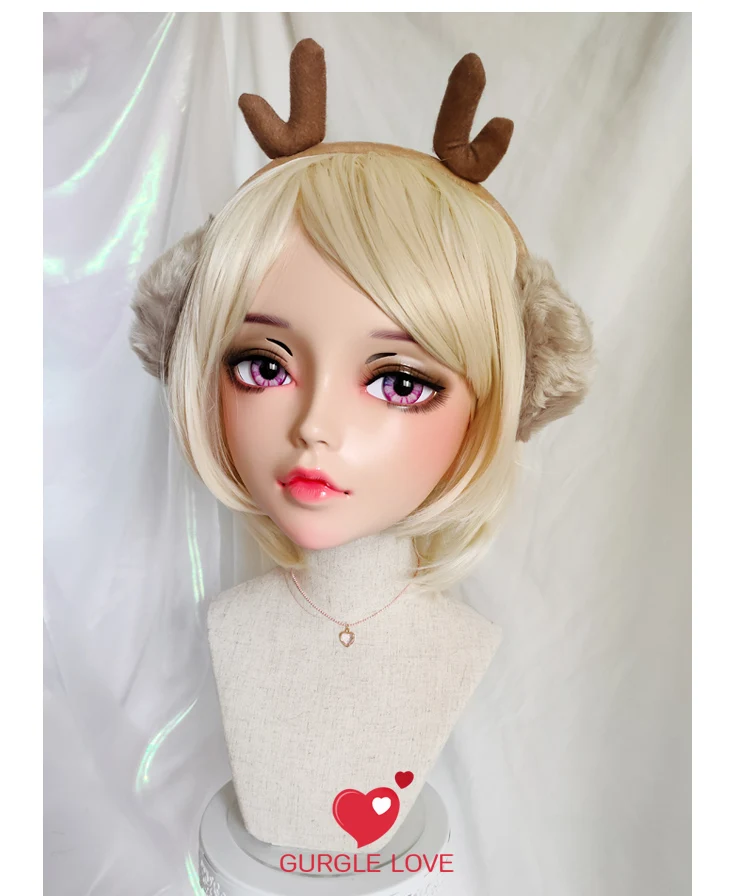 

(ChanA) Женская милая девушка, смоляная половина головы, кигуруми BJD, глаза, кроссдресс, косплей, японское аниме, ролевая маска Лолиты с глазами и париком