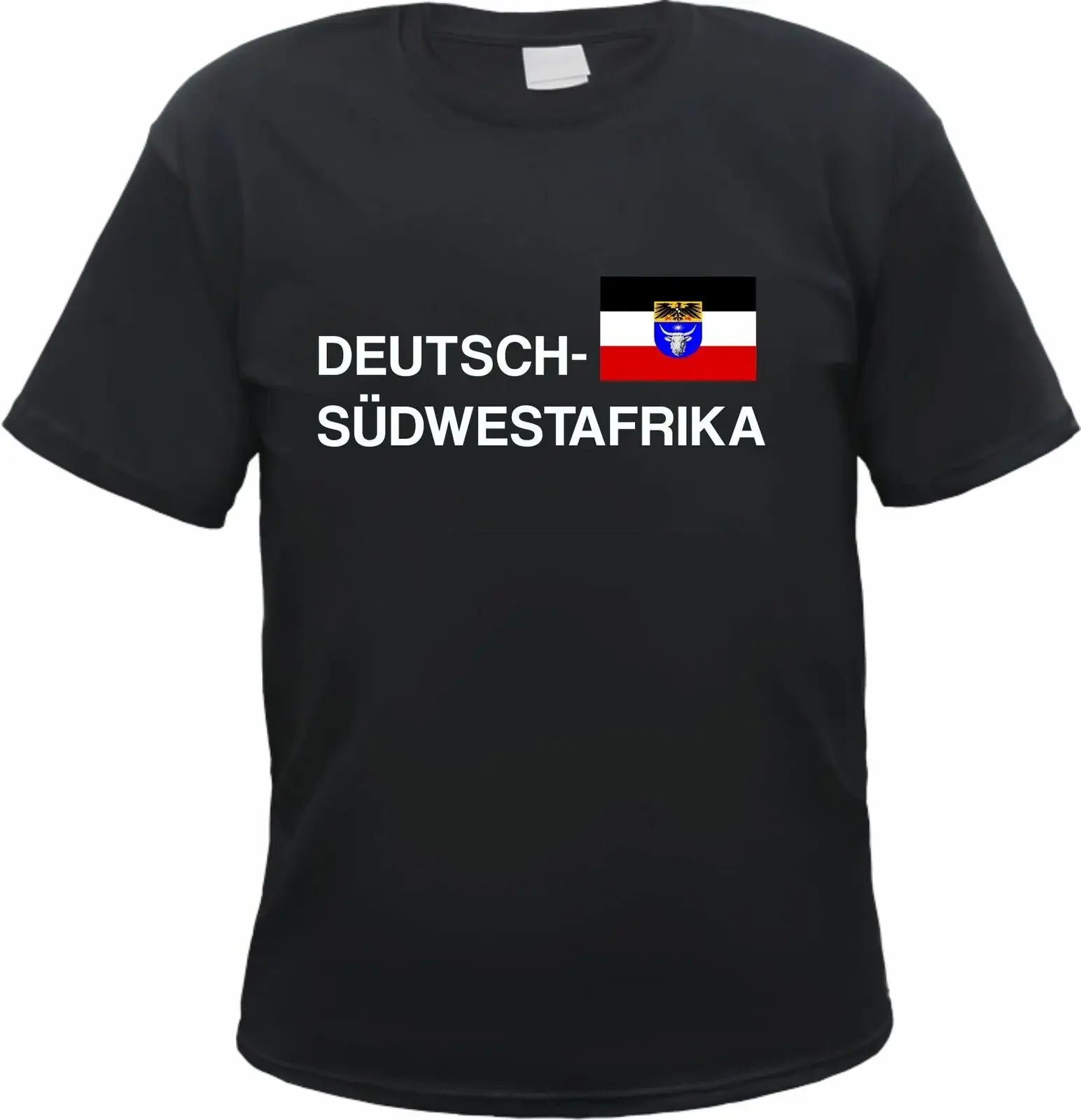 

German South West Africa Capital Letters with Flag T-Shirt. Summer Cotton Short Sleeve O-Neck Mens T Shirt New S-3XL
