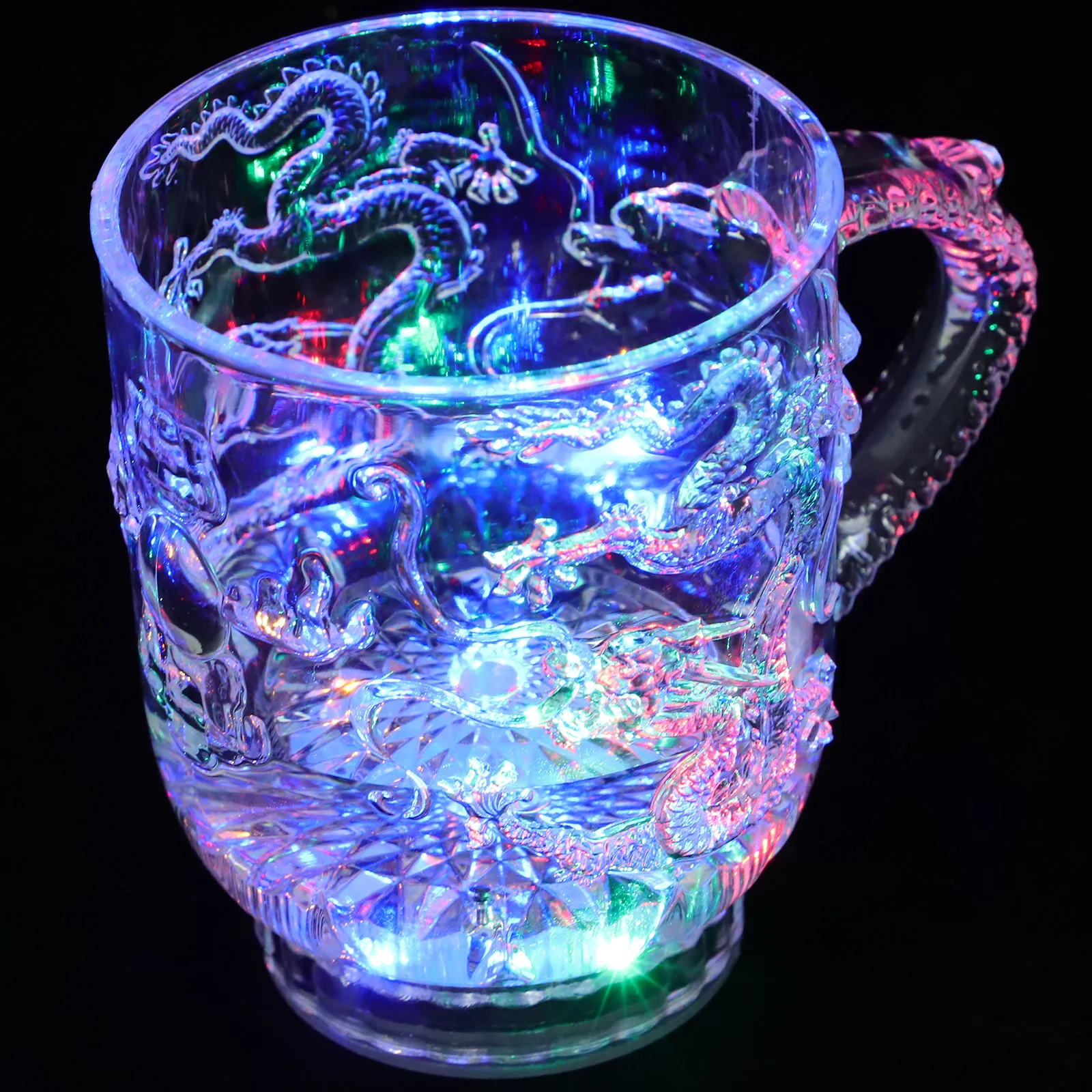 

2 Pcs Glitter Mug Dragon Coffee Cups Adults Mugs Light for s Large Acrylic Lighr Year The Tumbler Unbreakable Boys