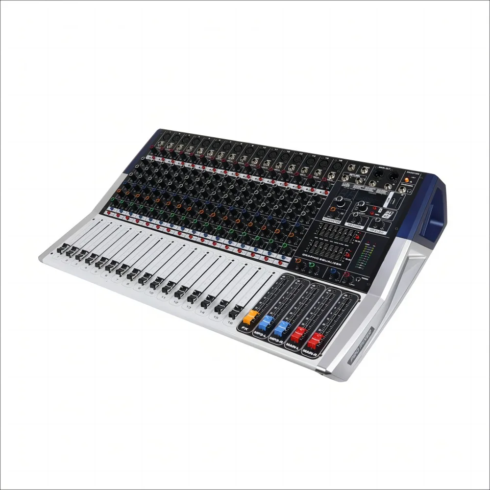 Professional 16 Channel Mixing Console with 99 Dsp Effects for Stage Performance KTV Mixing Powered Mixer with Amplifier