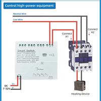 AU61-Tuya Smart Wifi 4 Channel Relay With Temperature Humidity Sensor Passive Dry Contact Switch RF433 For Alexa Alice