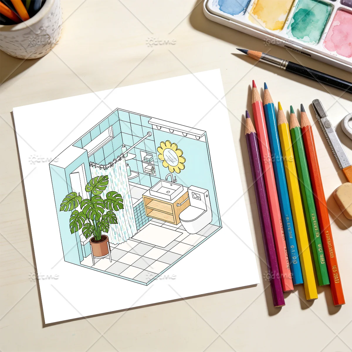 POCKET ROOM Malbuch mit Auffälligen und Einfachen Mustern für Erwachsene Niedliches Zeichenbuch Perfektes Geschenk für Partys und Geburtstage – Detail 9