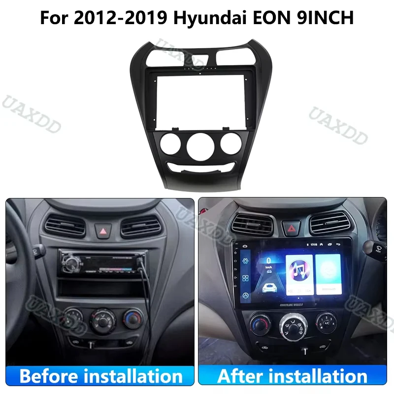 2 Din Car For 2012-2019 Hyundai EON 9INCH Android Frame Kit Radio Panel Automotive Center Console Fascia Video Dashboard Adapter