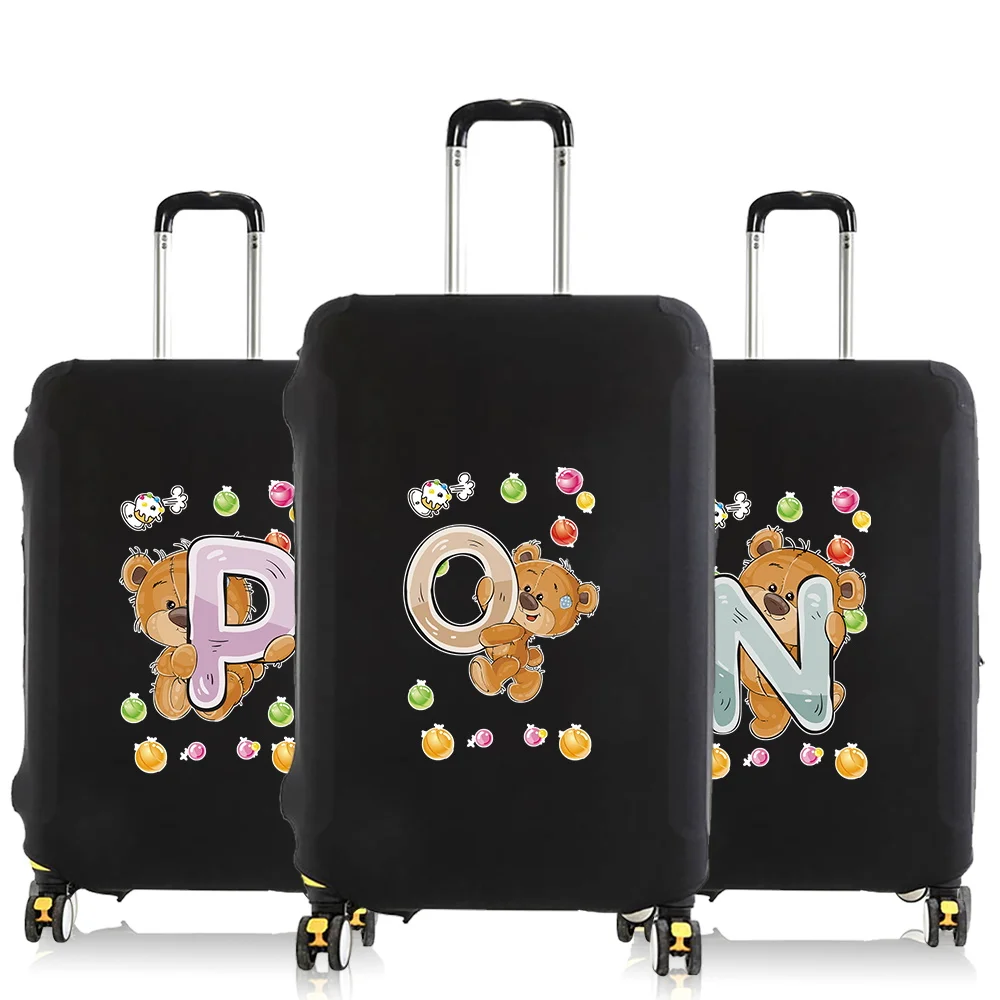 

Защитный чехол для багажа, чехол на тележке, портативный чехол для путешествий, отдыха на природе, предметы первой необходимости, чехлы для багажа с рисунком медведя и буквами 18-32 дюйма