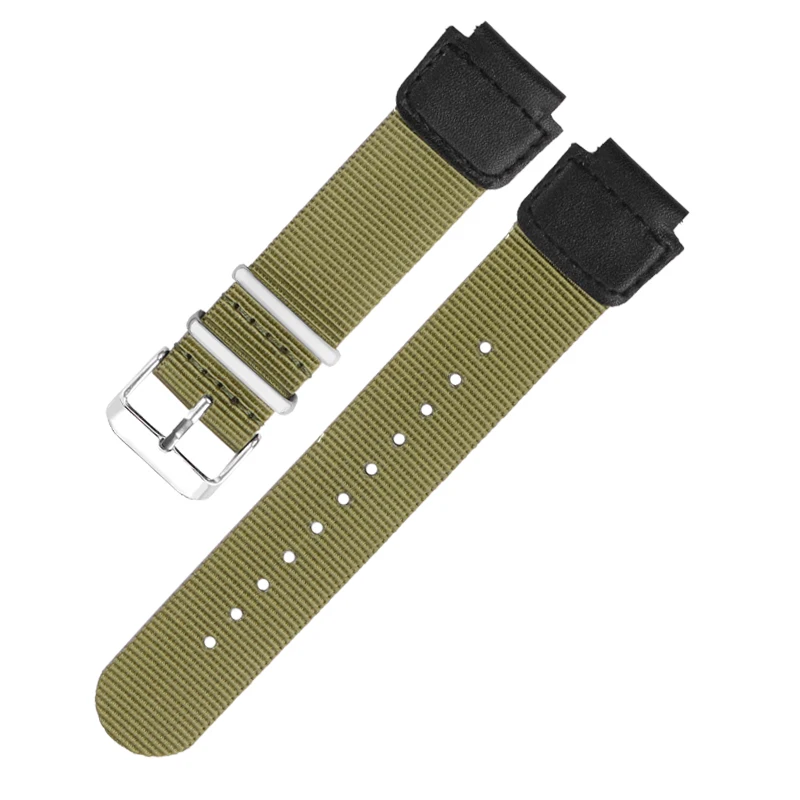 Canvas Nylon Watchband for Casio Watch Strap AE-1200 SGW-300/400/500 MRW200 a168w A158 A159 AE1200WH Breathable Watch Strap 18mm