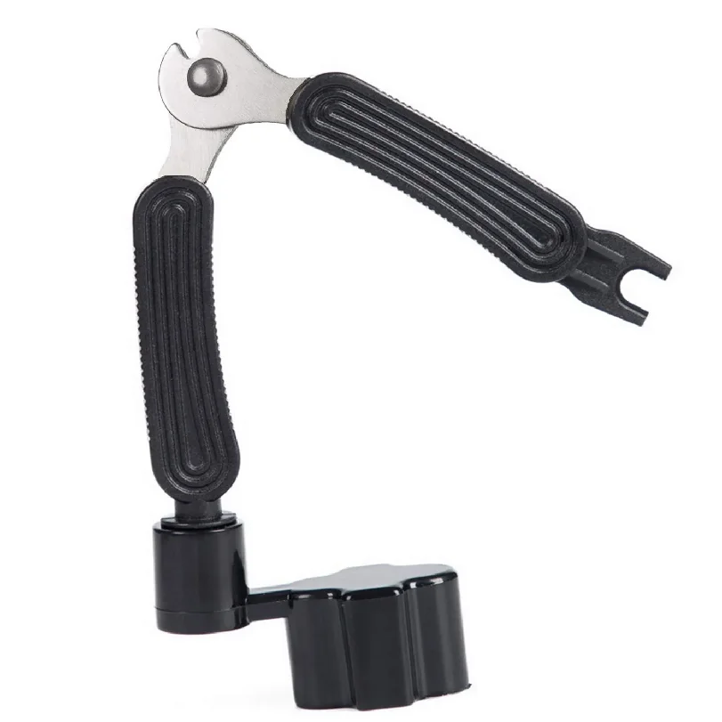 Guitar String Winder String Cutter Bridge Pin Puller 3 IN 1String Peg Winder Guitar Repair Tool Black Wire Cutter Pull Out