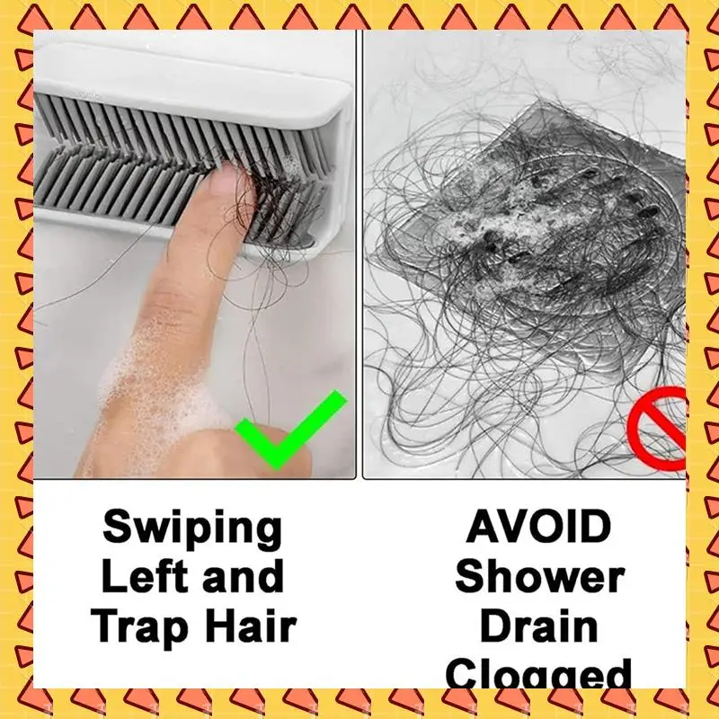 A008 2PCS Hair Catcher Grabs Traps Shed Hair In Shower Wall-Mounted  Protects Shower Drain Drain Hair For Shower Wall