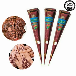1/3 buah krim henna coklat organik alami murni, krim tato henna coklat, tato temporer, krim tato henna semi permanen dia 6 bintik henna penjualan terbaik - №