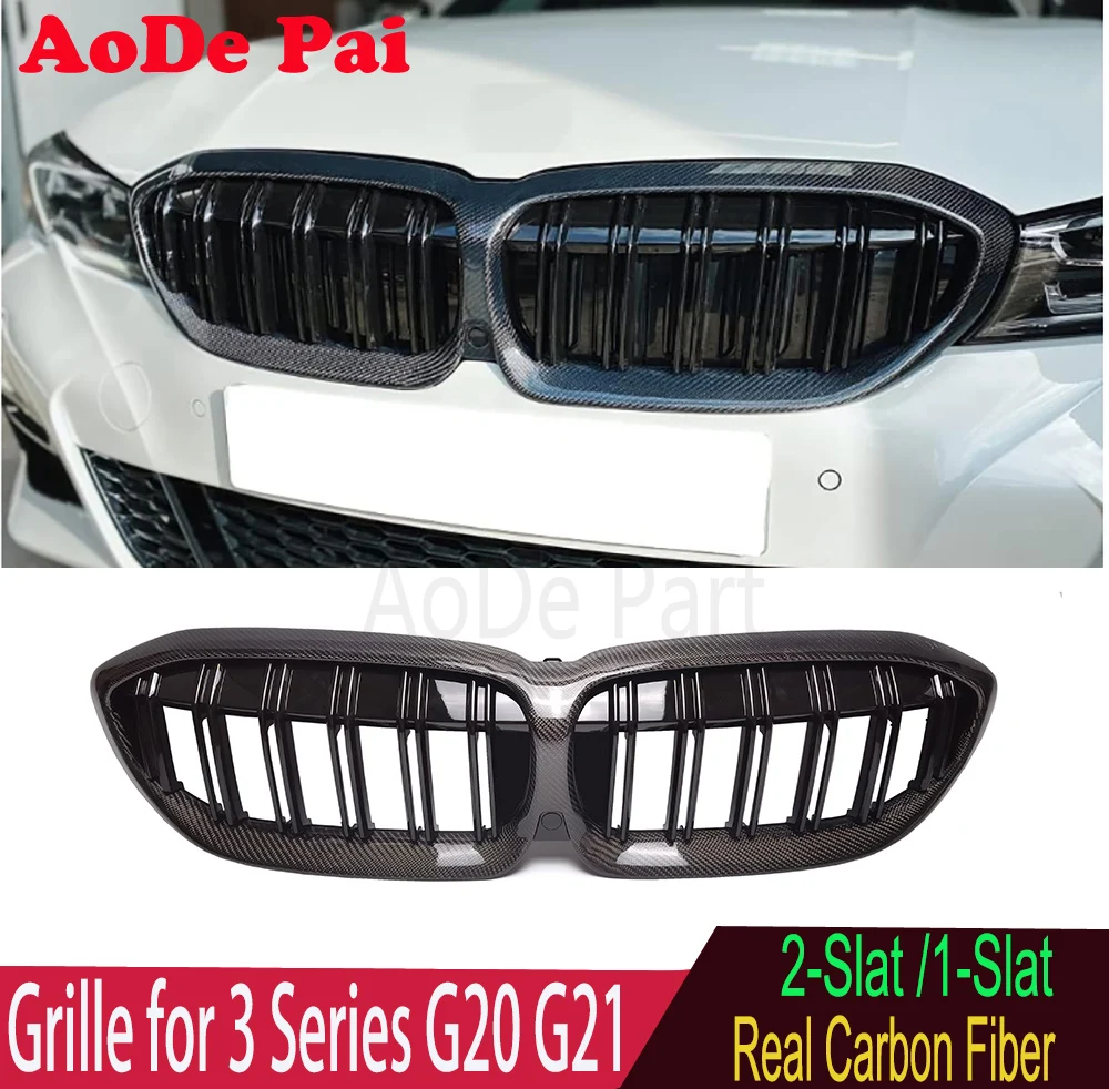 

M340i Carbon Fiber Front Bumper Grille Mesh Hood Grill for BMW 3 Series G20 G21 318i 320i 330i 2019-2022