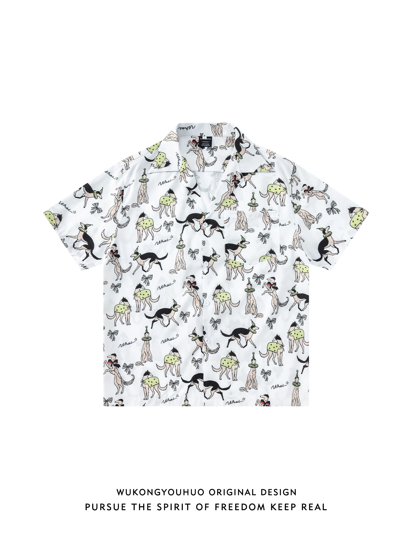 

Loose Cuban Collar ort Sve irt Men's Casual Sle Couple Match Summer Faion Brand Cartoon Print Wear Resistant