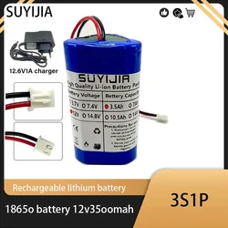 100% Original 12V 3A 18650 3S1P 3500mAh BMS Lithium Battery Pack Built-in Bluetooth Speaker Flashlight GPS Rechargeable Battery