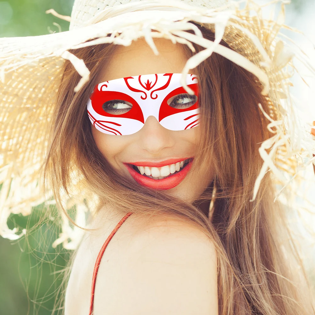 

60 Sets Mask DIY Plain Decorative Masks Masquerade Party Manual Blank Paper Unpainted to Decorate