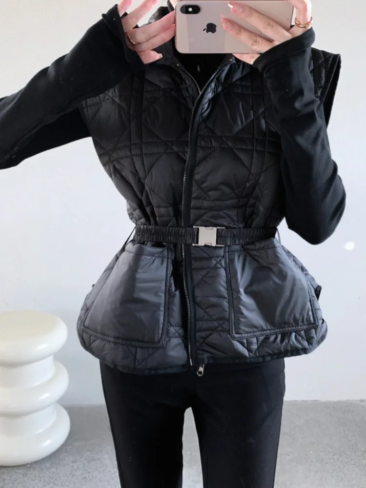 Women's Long Sve Vest Korean Sle Chic Autumn Winter Versatile Collared Top Faionable Retro Design Versatile Outerwear