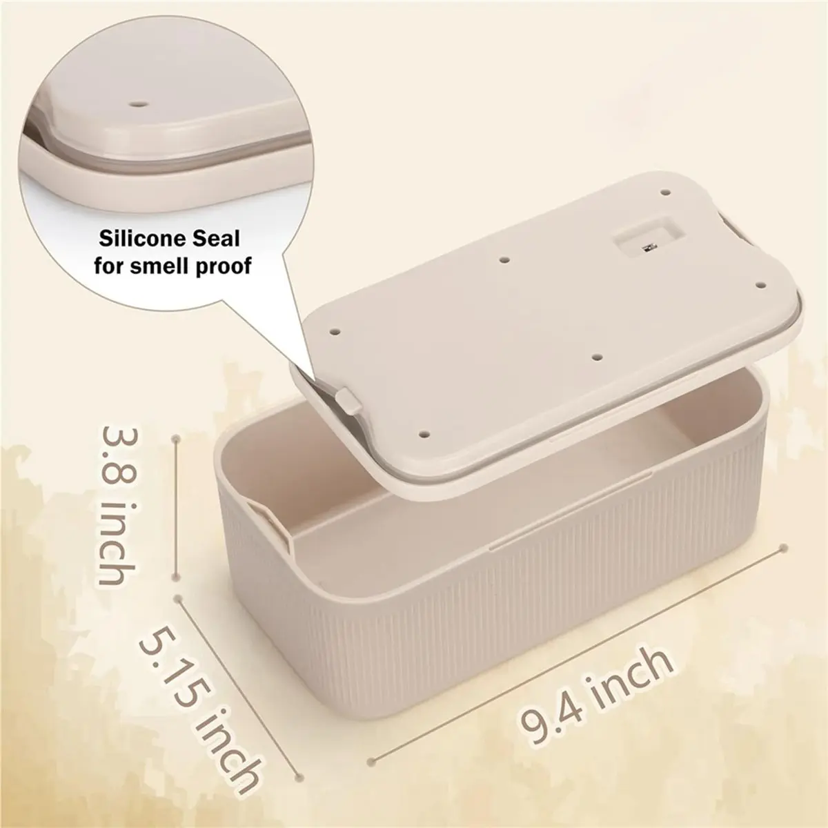 ABZJ 2X Lockable Storage Box, Locking Medicine Box, Cell Phone Locked Jail, Containers Bin Beige