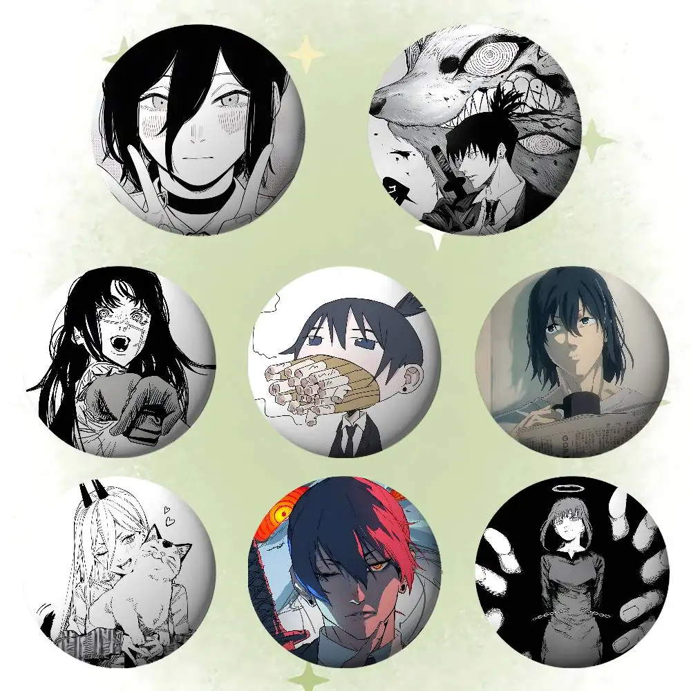 Anime C-Chainsaw Man Abzeichen aus Weichblech, Anstecknadel, Brosche, Metall-Emblem, individueller Schmuck, Accessoires für Hut, Tasche, Revers