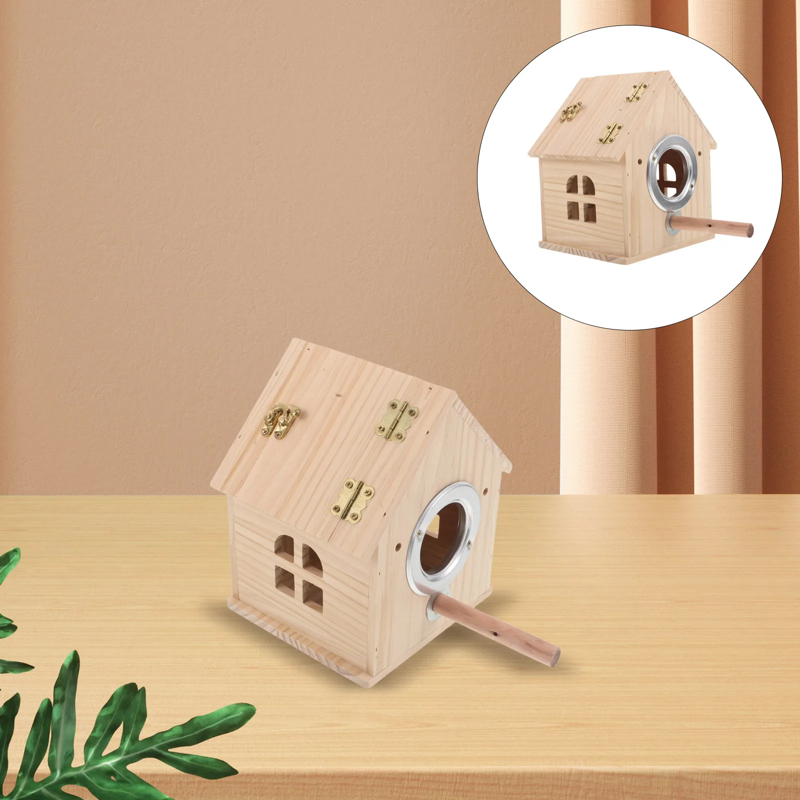 

Parrot Breeding Box Bird Nest Parakeet Container Parrots Cage Accessories Wooden Nesting House