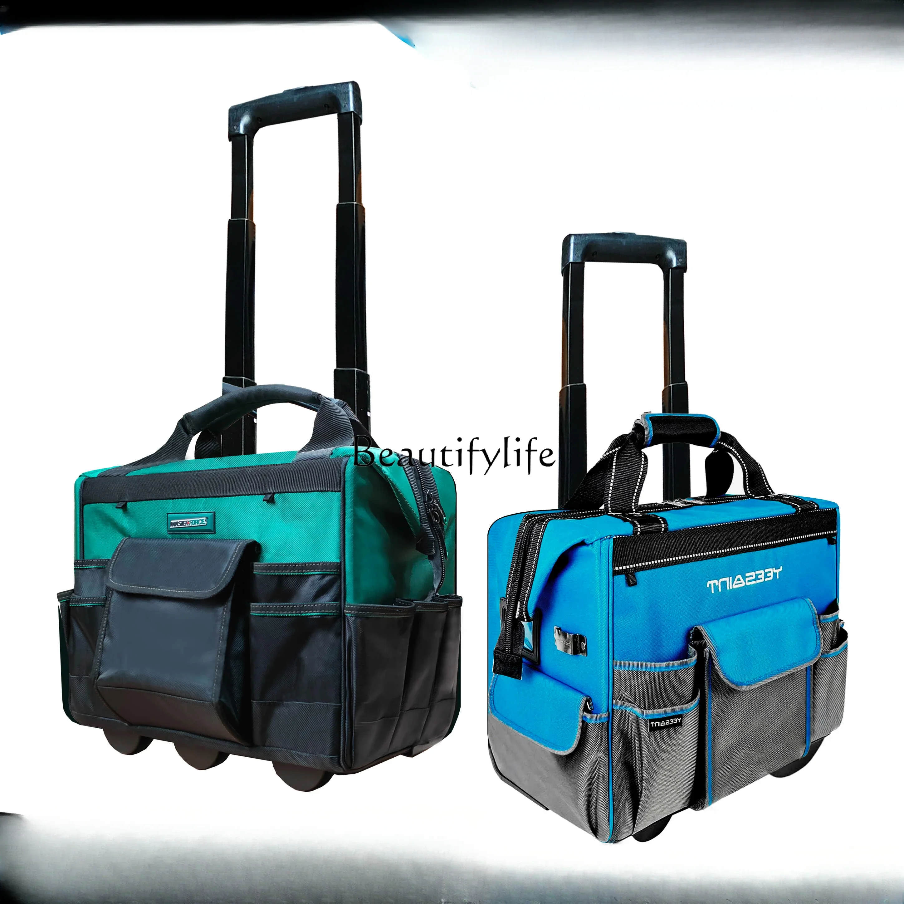 

Draw-Bar Toolbox Electrical Tool Kit Industrial Grade Large Capacity Wear-Resistant Wheeled Multi-Function Trolley