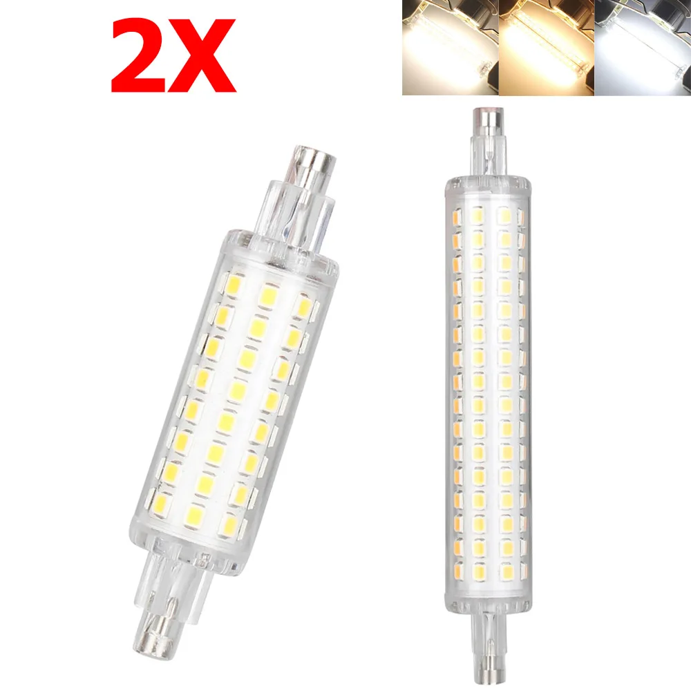 2X J78 J118 R7s LED Flood Light Brightness Replace Halogen White Bulbs 118MM 78MM Lamp Mini 110v Chip Bulb Long Tube 16W 360 12W