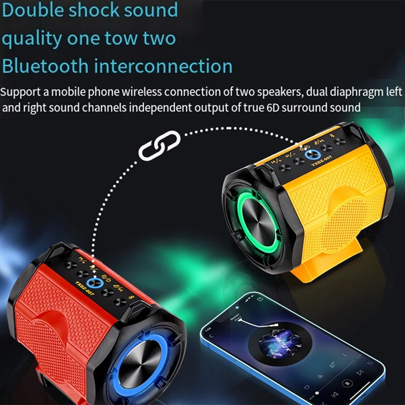 Bluetooth Speaker Camping For Milwauke 18V-20V Battery(Battery Not Included) Durable Easy To Use