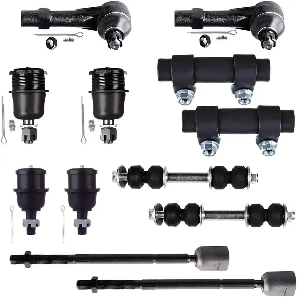 

12pcs Complete Steering Kit for 1991-1996 Dakota - Upper/Lower Ball Joints, Sway Bar Links, Tie Rod Ends