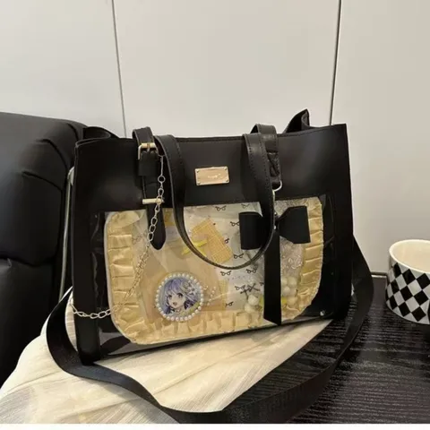 JIAERDI прозрачные белые Itabag женские Harajuku эстетические кожаные сумки на плечо кошелек женская универсальная большая вместительная сумка